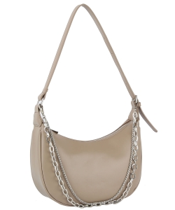 Fashion Chain Link Hobo Shoulder Bag GLE-0138 STONE